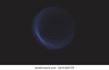 Flow lines, generative art, abstract circle design, motion lines, neural network pattern