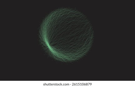 Flow lines, generative art, abstract circle design, motion lines, neural network pattern