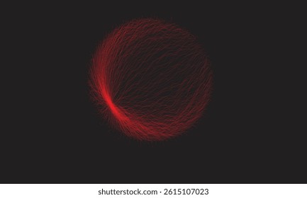 Flow lines, generative art, abstract circle design, motion lines, neural network pattern