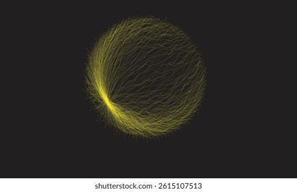 Flow lines, generative art, abstract circle design, motion lines, neural network pattern