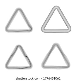 Flow Lines in Triangle Form . Spiral Vector Illustration .Technology round Logo . Design element . Abstract Geometric shape . Striped border 