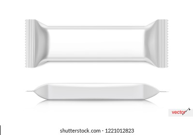 Flow pack with realistic transparent shadows on white background. Vector illustration ready for your design. EPS10.