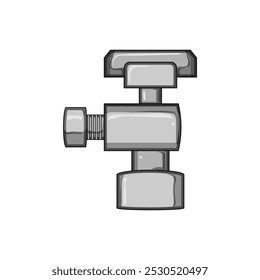 flow plumbing valve cartoon. control shutoff, fixture seal, gasket fitting flow plumbing valve sign. isolated symbol vector illustration