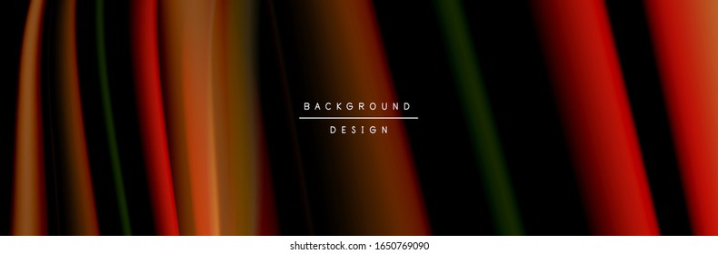 С afiche de flujo colorido. Ola líneas líquidas y formas en color negro. Ilustración vectorial para papel tapiz, pancarta, fondo, tarjeta, libro, ilustración, página de inicio, portada, cartel, afiche