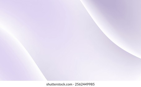 Flow Purple White Wavy Gradient Background. Blurry Pastel Mint Weather Water Design