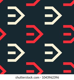 Flow right seamless pattern. Strict line geometric pattern for your design.