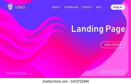 Flow shape. Fluid background. Trendy abstract cover. Futuristic design poster. Colorful gradient. Vector. Fluid flow.