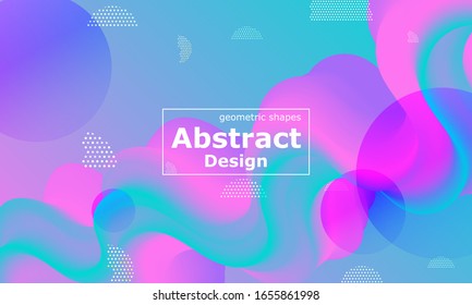 Flow shape. Fluid background. Trendy abstract cover. Futuristic design poster. Colorful gradient. Vector. Fluid flow.