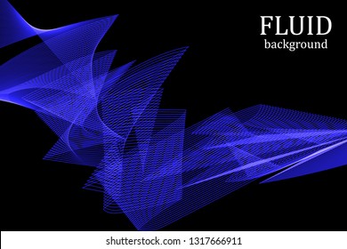 Flow shapes design. Abstract 3d fluid background. Wave colorful pattern.