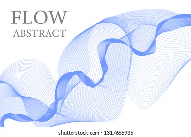 Flow shapes design. Abstract 3d fluid background. Wave colorful pattern.