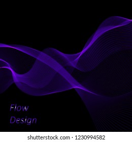 Flow shapes design. Liquid wave background. Abstract 3d flow shape.