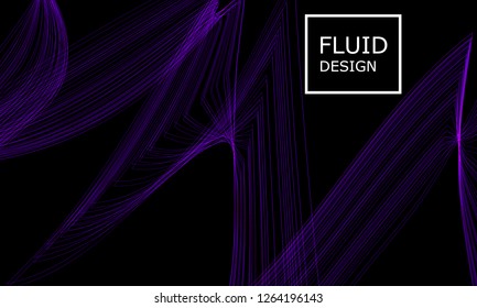 Flow shapes design. Liquid wave background. Abstract 3d flow shape.