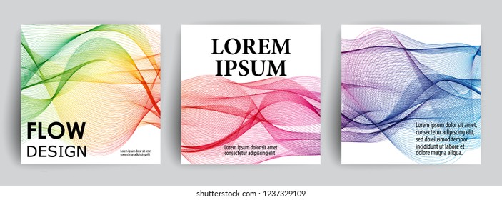 Flow shapes. Smoke wave. Liquid wave background. Abstract 3d fluid colors. Flow design.
