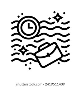 flow state time management line icon vector. flow state time management sign. isolated contour symbol black illustration