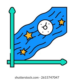 flow state time management line icon vector. flow state time management sign. isolated symbol illustration