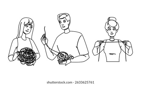 flow streamlining vector. problem strategy, solution complex, simplify operations flow streamlining character. people black line pencil drawing illustration
