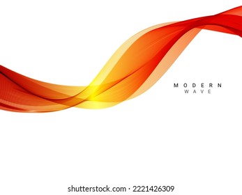 Vector de fondo de ondas rojas y amarillas elegantes