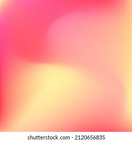 Flow Trendy Curve Orange Warm Background. Peach Pastel Bright Pink Neon Swirl Gradient Mesh. Yellow Vibrant Red Fluid Liquid Gradient Backdrop. Sunset Sunrise Color Watercolor Smooth Surface.