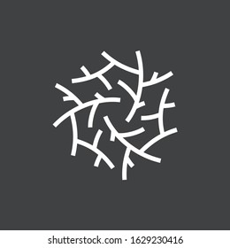 Flow trunk and leaf icon for element design symbol. Simple design symbol leaf and trunk for your business symbol. Vector illustration EPS.8 EPS.10