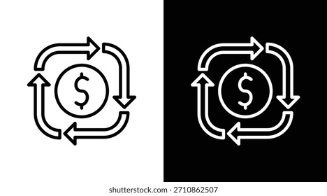 Versión de dos tonos en fondo blanco y negro