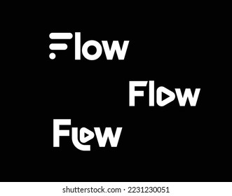 FLow typography, Flow letter design, Flow logo design