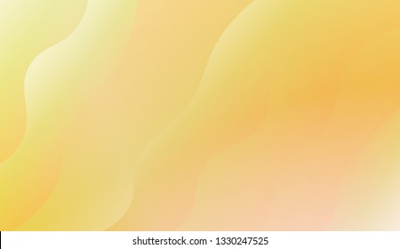 Flow wave shapes composition. Colorful waves, smooth shapes. Warm colors. Vector illustration. Gradient.