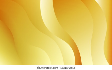 Flow wave shapes composition. Colorful waves, smooth shapes. Warm colors. Vector illustration. Gradient.