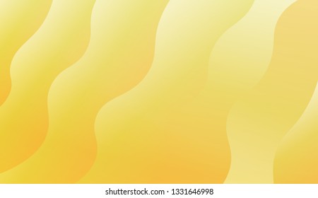 Flow wave shapes composition. Colorful waves, smooth shapes. Warm colors. Vector illustration. Gradient.