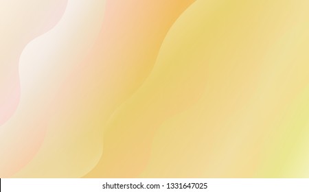 Flow wave shapes composition. Colorful waves, smooth shapes. Warm colors. Vector illustration. Gradient.