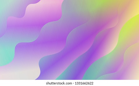 Flow wave shapes composition. Colorful waves, smooth shapes. Warm colors. Vector illustration. Gradient.