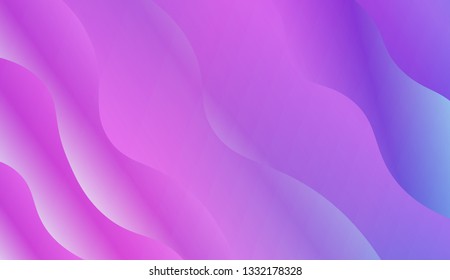 Flow wave shapes composition. Colorful waves, smooth shapes. Warm colors. Vector illustration. Gradient.