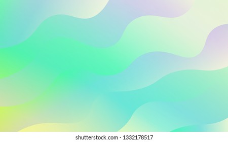 Flow wave shapes composition. Colorful waves, smooth shapes. Warm colors. Vector illustration. Gradient.