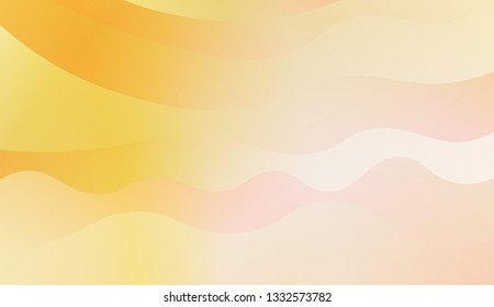 Flow wave shapes composition. Colorful waves, smooth shapes. Warm colors. Vector illustration. Gradient.