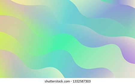 Flow wave shapes composition. Colorful waves, smooth shapes. Warm colors. Vector illustration. Gradient.