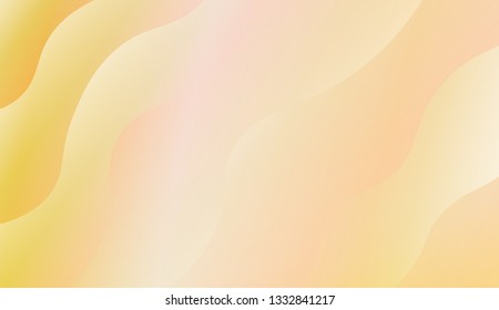 Flow wave shapes composition. Colorful waves, smooth shapes. Warm colors. Vector illustration. Gradient.