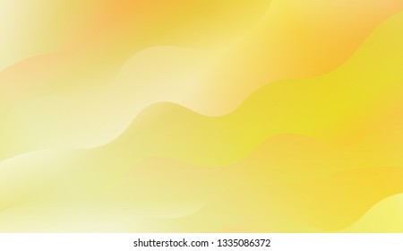 Flow wave shapes composition. Colorful waves, smooth shapes. Warm colors. Vector illustration. Gradient.