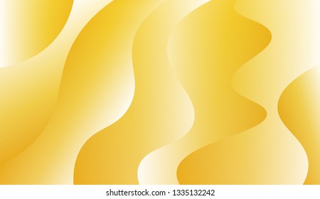 Flow wave shapes composition. Colorful waves, smooth shapes. Warm colors. Vector illustration. Gradient.