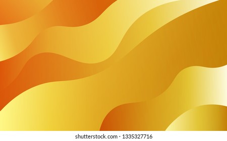 Flow wave shapes composition. Colorful waves, smooth shapes. Warm colors. Vector illustration. Gradient.