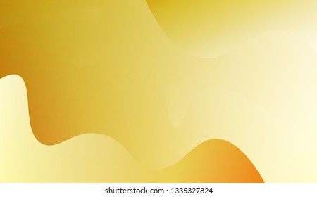 Flow wave shapes composition. Colorful waves, smooth shapes. Warm colors. Vector illustration. Gradient.