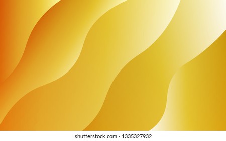 Flow wave shapes composition. Colorful waves, smooth shapes. Warm colors. Vector illustration. Gradient.