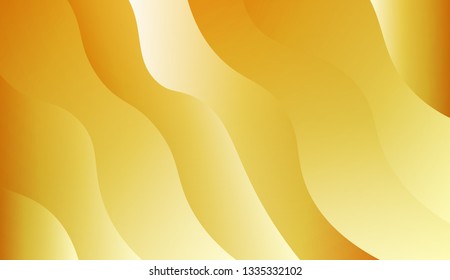 Flow wave shapes composition. Colorful waves, smooth shapes. Warm colors. Vector illustration. Gradient.