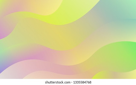 Flow wave shapes composition. Colorful waves, smooth shapes. Warm colors. Vector illustration. Gradient.