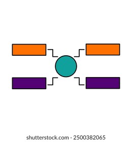 Flowchart diagram presentation template designs