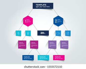 Flowchart diagram, scheme. Infographic element.