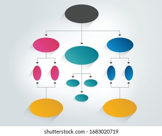 Flowchart diagram, scheme. Infographic element.