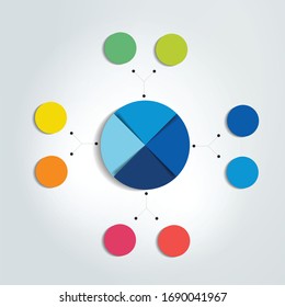 Flowchart diagram, scheme. Infographic element.