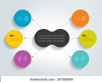 Flowchart diagram, scheme. Infographic element.