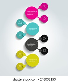 Flowchart diagram, scheme. Infographic element.