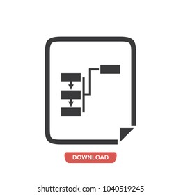 Flowchart document vector icon
