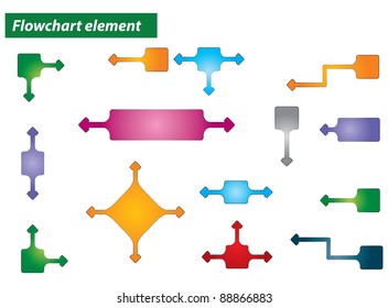 Flowchart element - abstract illustration with background